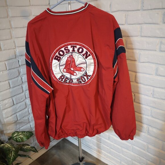 Genuine Merchandise Men's Size Large Boston Red Sox Lined V-neck Pullover - Picture 2 of 10